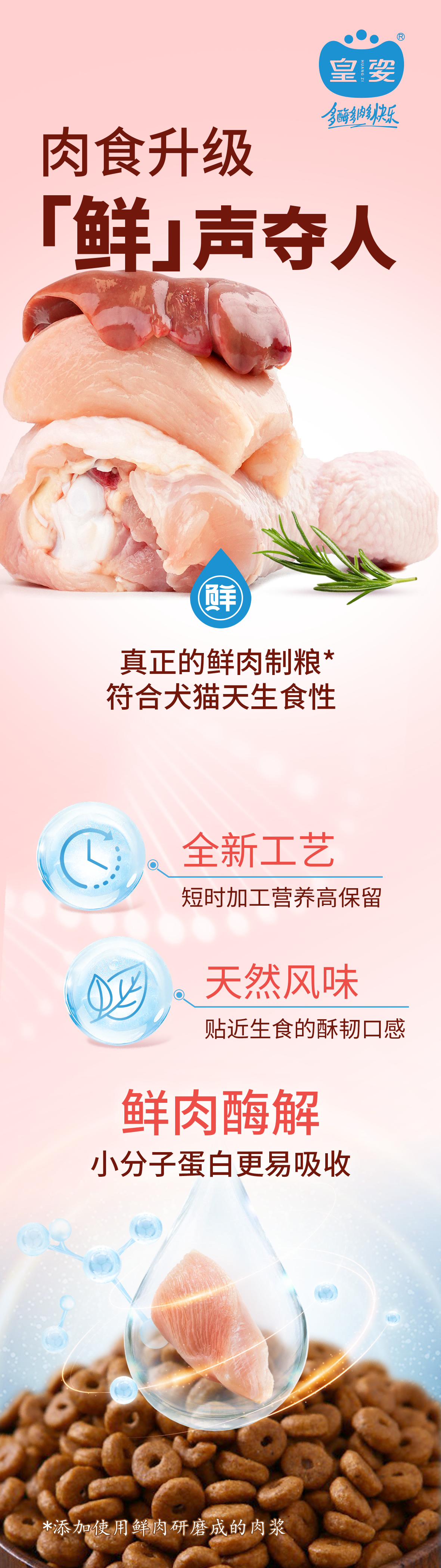 引领行业创新，皇姿启动“Meat-Pro肉食升级”计划，以全新鲜肉酶解工艺赋能宠物健康